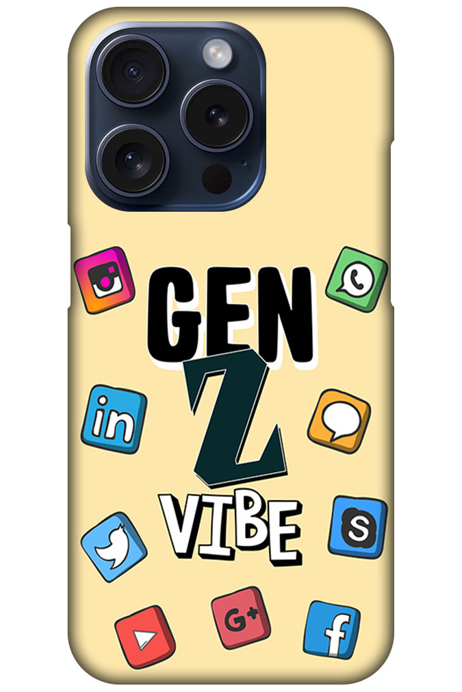 Gen Z Vibe Socialmedia Graphic Illustration Hard Plastic Printed Case
