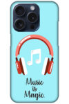 Music Is Magic Headphones Vector Illustration Hard Plastic Printed Case