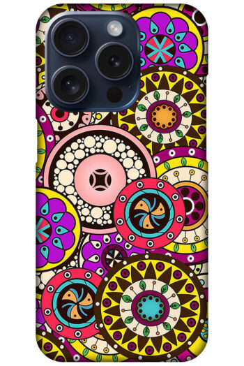Multicolor Tribal Ring Pattern Design Hard Plastic Printed Case