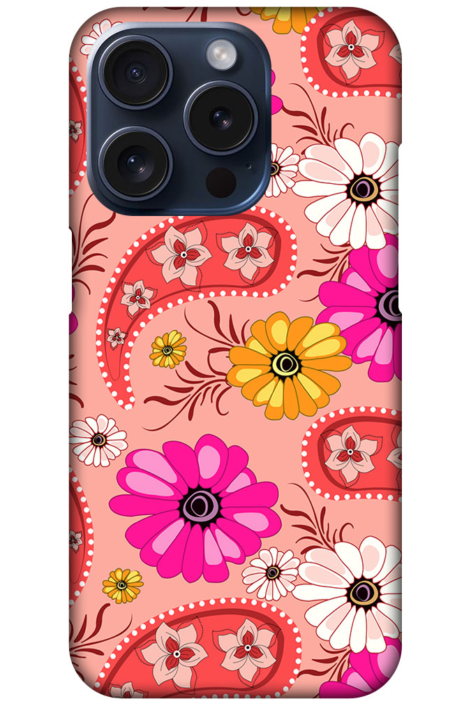 Daisy Flower Vector Illustration Hard Plastic Printed Case