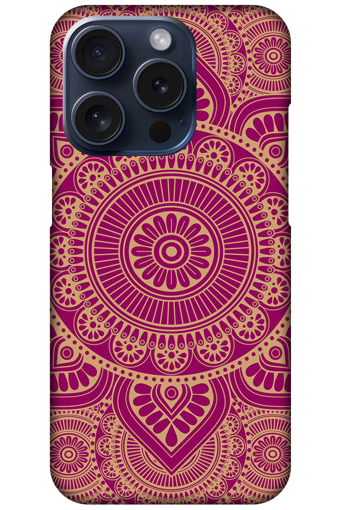 Elegant Gold Mandala Design Hard Plastic Printed Case