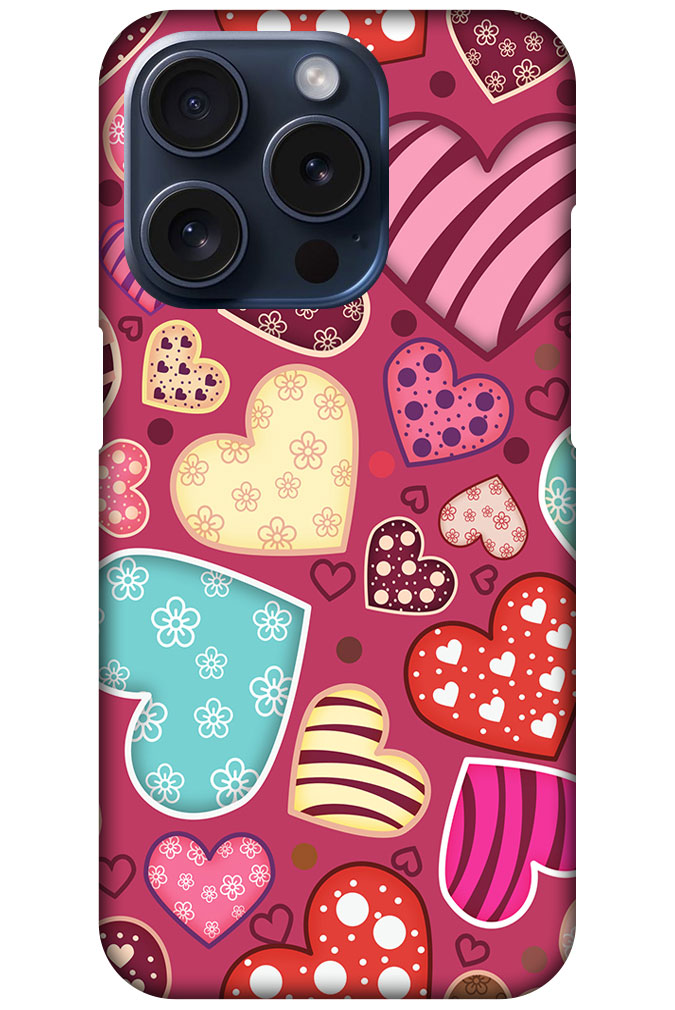 Pretty Heart Collection Hard Plastic Printed Case
