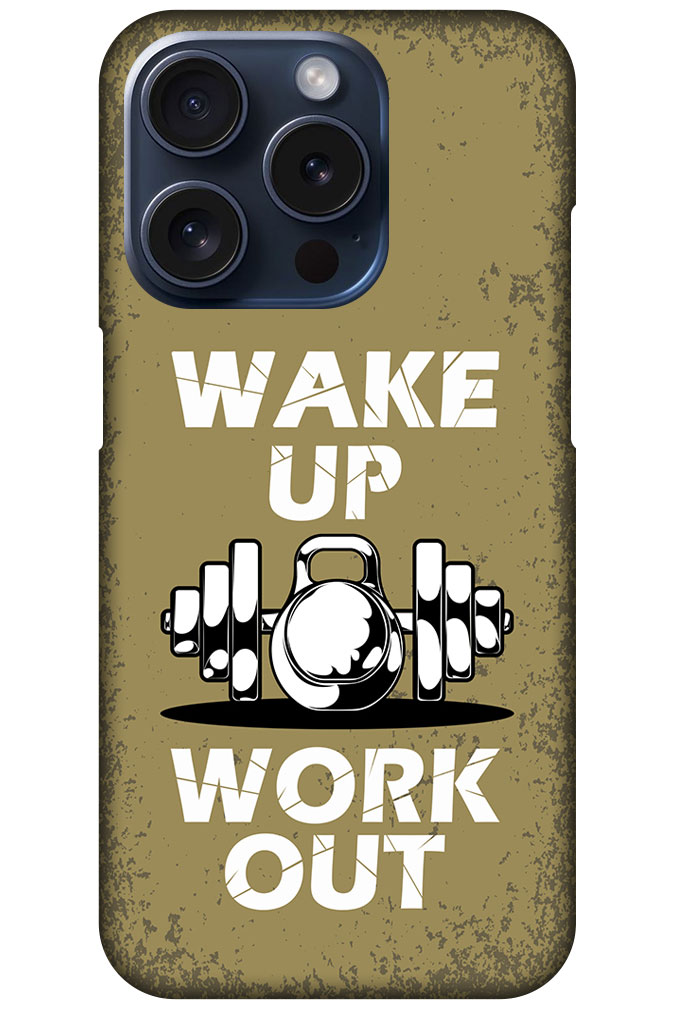 Wakeup & Workout Vector Illustration Hard Plastic Printed Case