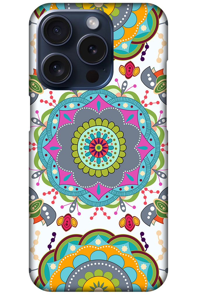 Multicolor Rangoli Artwork Hard Plastic Printed Case