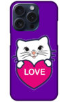 Sweet Kitty Cartoon Design Hard Plastic Printed Case