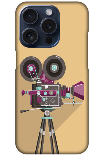 Vintage Movie Camera Design Hard Plastic Printed Case