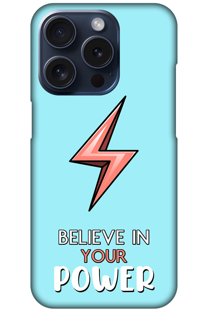 Believe in Your Power Textart Hard Plastic Printed Case