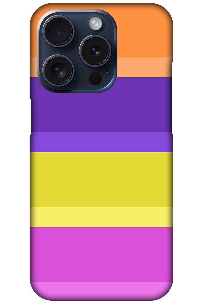 Vibrant Stripe Pattern Hard Plastic Printed Case