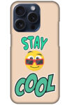 Stay Cool Emoji Vector Illustration Hard Plastic Printed Case