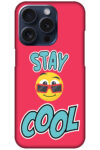 Stay Cool Emoji Vector Illustration Hard Plastic Printed Case