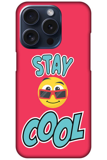 Stay Cool Emoji Vector Illustration Hard Plastic Printed Case