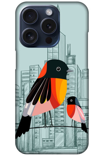Flame Robins Bird Vector Artwork Hard Plastic Printed Case
