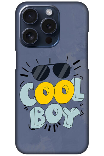 Cool Boy 3D Text Illustration Hard Plastic Printed Case