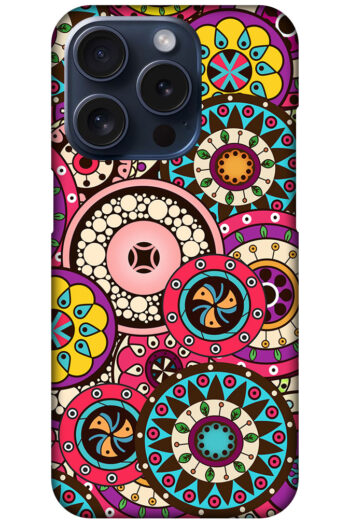 Multicolor Tribal Ring Pattern Design Hard Plastic Printed Case