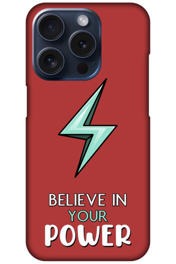 Believe in Your Power Textart Hard Plastic Printed Case