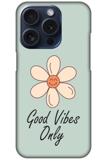 Good Vibes Daisy Flower Illustration Hard Plastic Printed Case