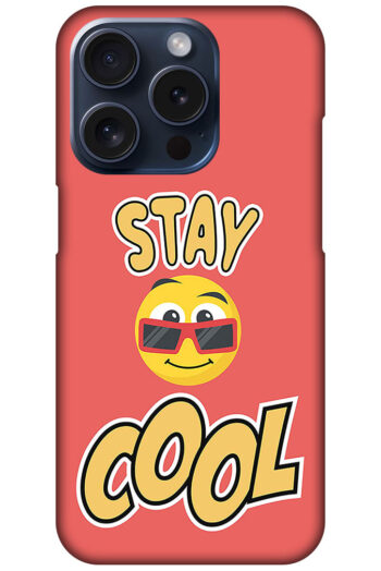 Stay Cool Emoji Vector Illustration Hard Plastic Printed Case