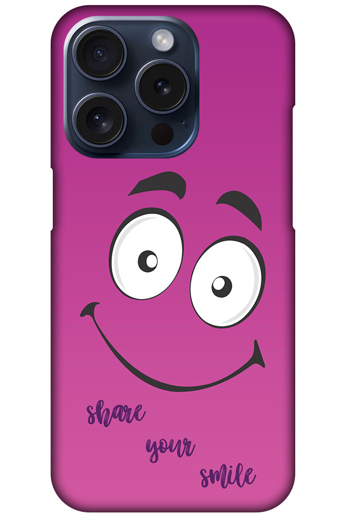 Happy Smiling Face Clipart Hard Plastic Printed Case