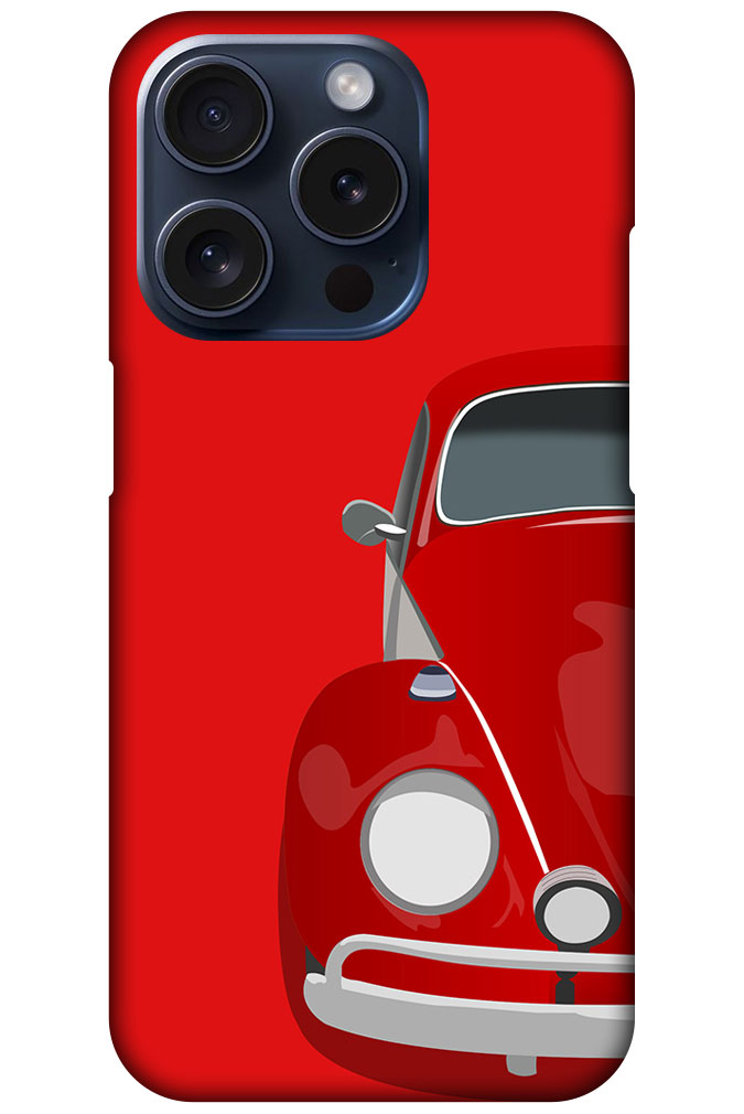 Classic Volksvagen Beetle Car Illustration Hard Plastic Printed Case