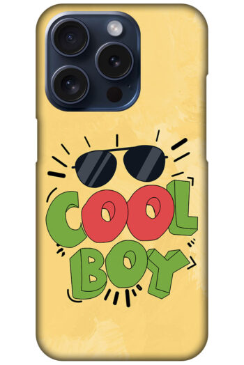 Cool Boy 3D Text Illustration Hard Plastic Printed Case