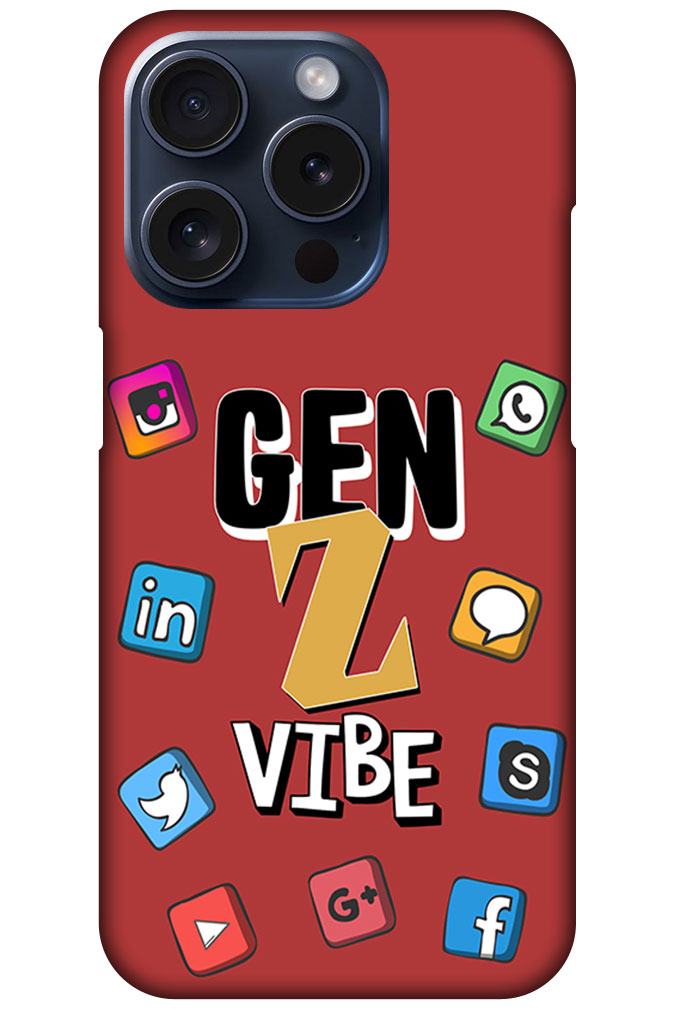 Gen Z Vibe Socialmedia Graphic Illustration Hard Plastic Printed Case