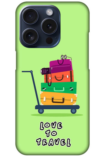 Love To Travel Luggage Trolly Vector Ilustration Hard Plastic Printed Case