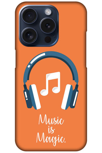 Music Is Magic Headphones Vector Illustration Hard Plastic Printed Case