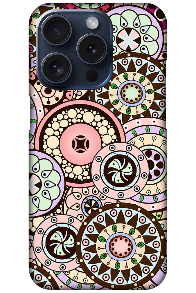 Multicolor Tribal Ring Pattern Design Hard Plastic Printed Case