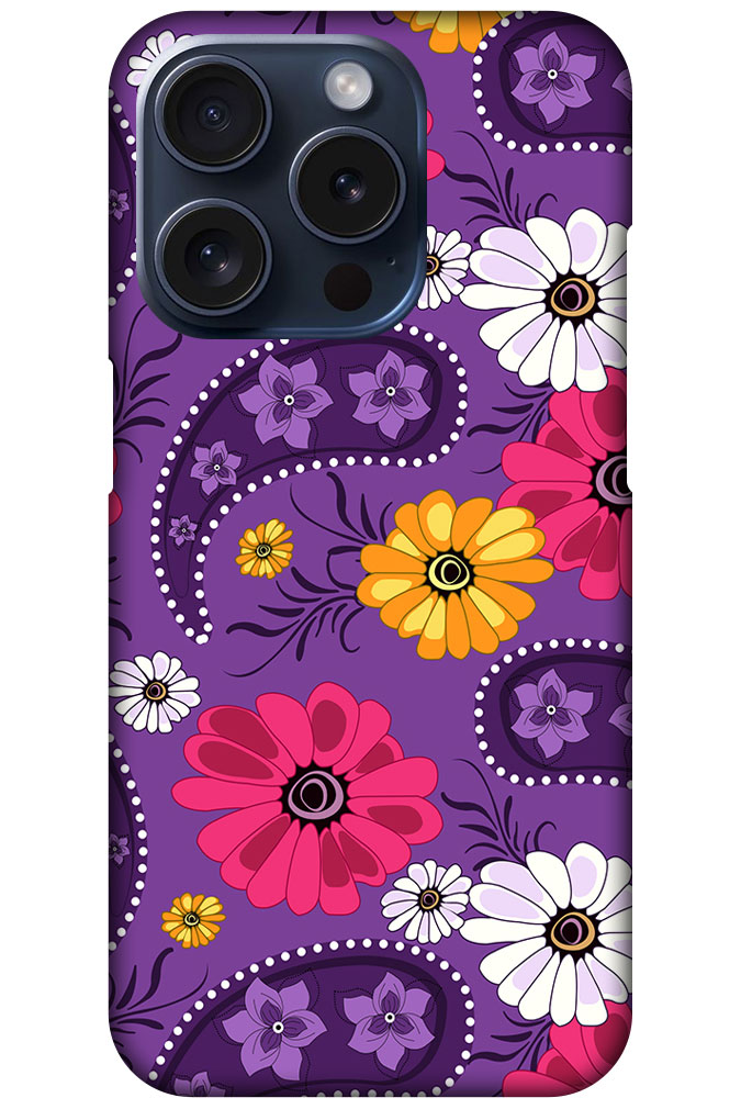 Daisy Flower Vector Illustration Hard Plastic Printed Case