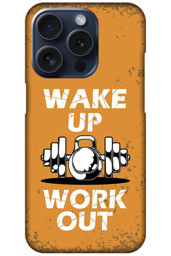 Wakeup & Workout Vector Illustration Hard Plastic Printed Case