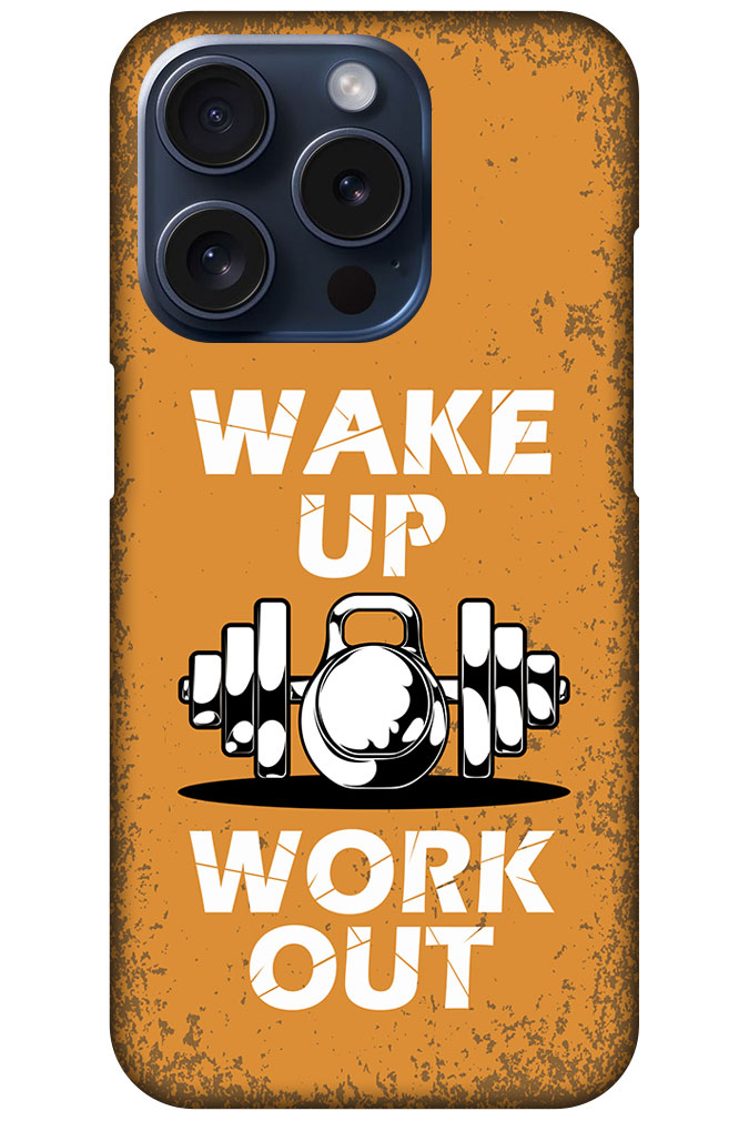 Wakeup & Workout Vector Illustration Hard Plastic Printed Case