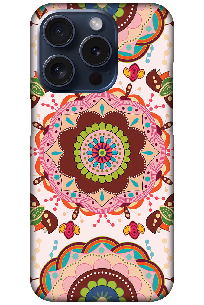 Multicolor Rangoli Artwork Hard Plastic Printed Case