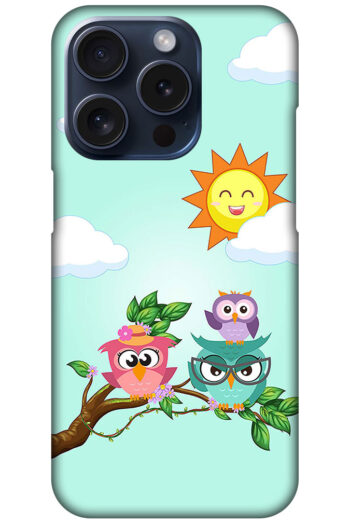 Funny Owl Family Design Hard Plastic Printed Case