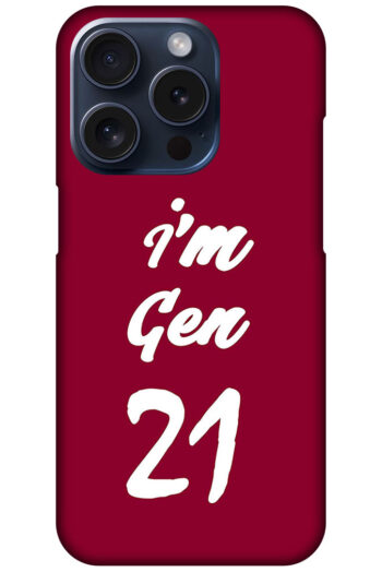 I'm Gen21 Textart Hard Plastic Printed Case