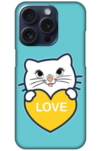 Sweet Kitty Cartoon Design Hard Plastic Printed Case