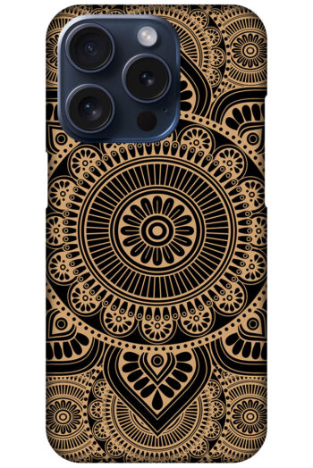 Elegant Gold Mandala Design Hard Plastic Printed Case