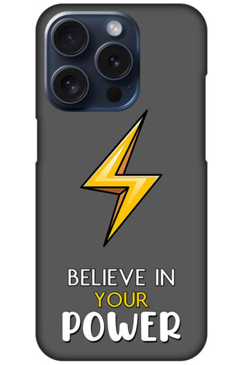 Believe in Your Power Textart Hard Plastic Printed Case