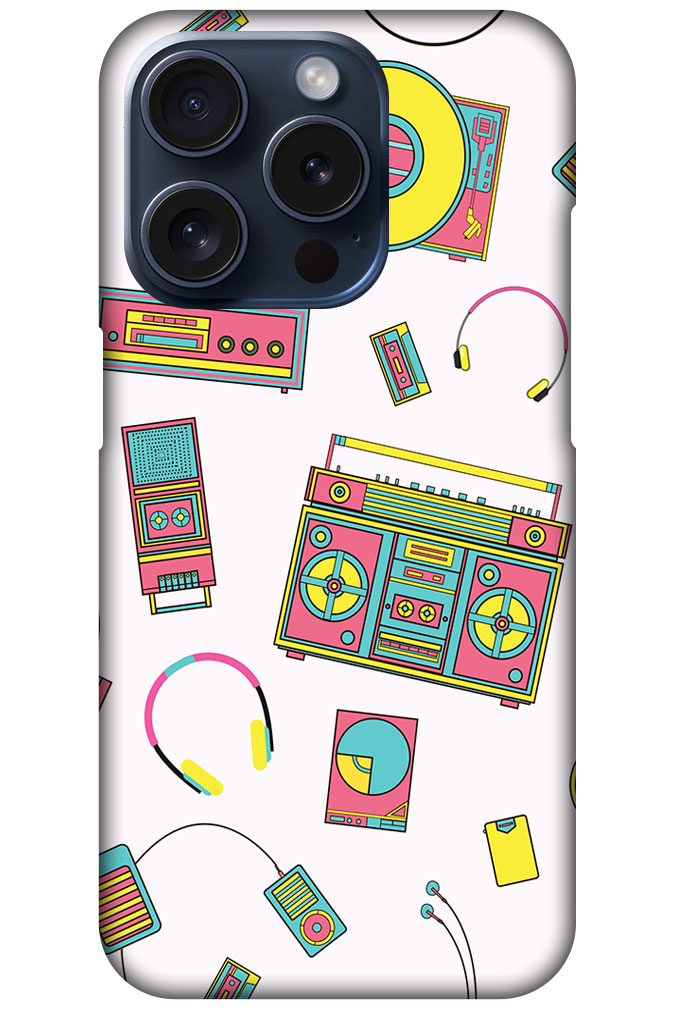Music Accessories Vector Pattern Hard Plastic Printed Case