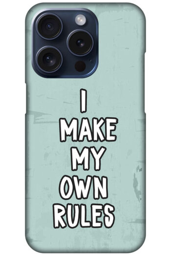 I Make My Own Rules Textart Hard Plastic Printed Case