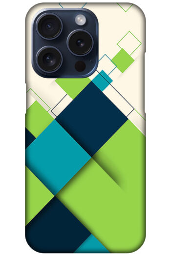 Geometric Square Pattern Hard Plastic Printed Case