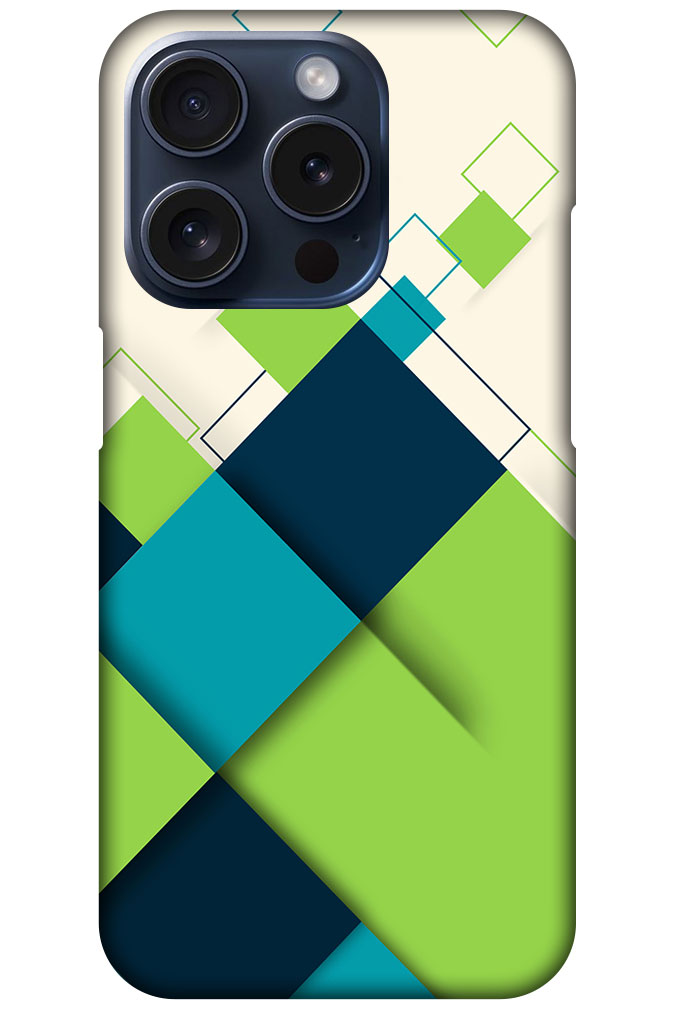 Geometric Square Pattern Hard Plastic Printed Case