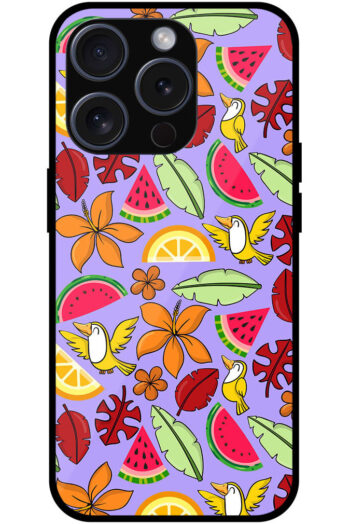 Aesthetic Orange Melon Art Metal TPU Printed Case