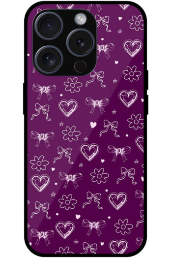 Cute Ribbon Pattern Metal TPU Printed Case