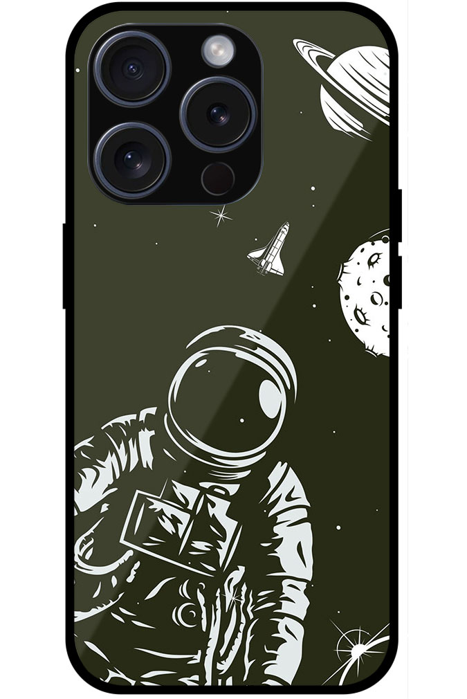 Astronaut Motivational Design Metal TPU Printed Case