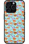 Charming Teddy Heart Pattern Metal TPU Printed Case