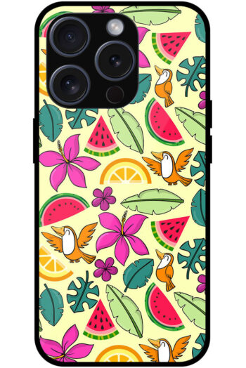 Aesthetic Orange Melon Art Metal TPU Printed Case