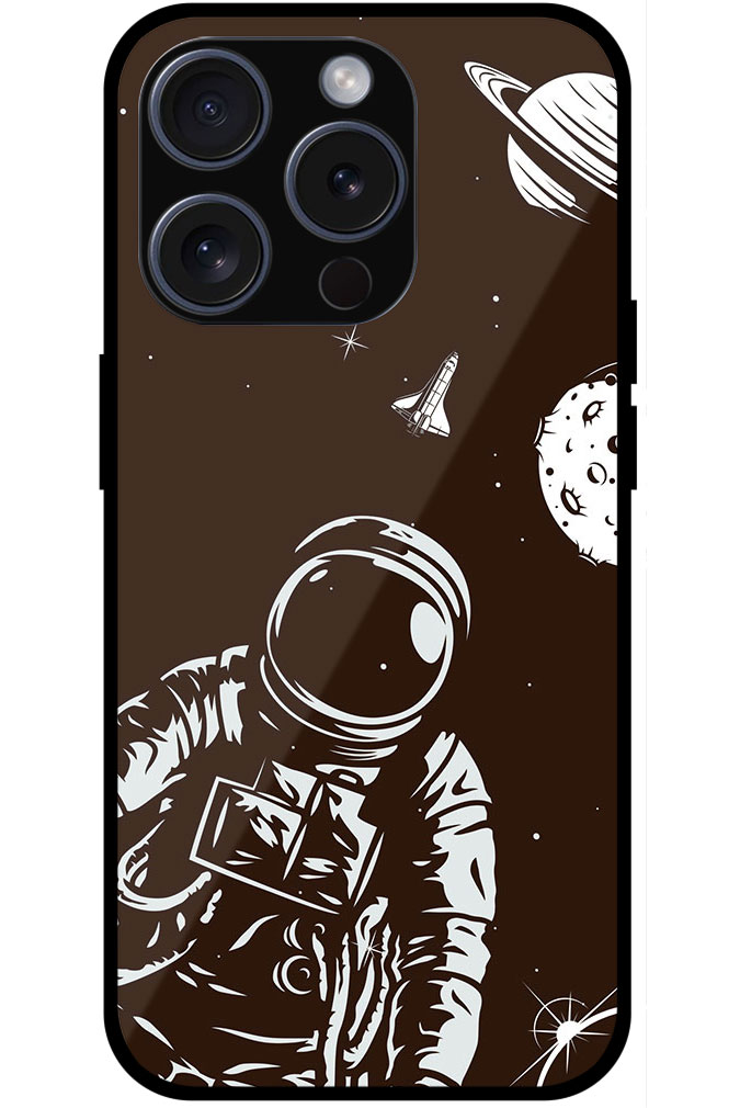 Astronaut Motivational Design Metal TPU Printed Case
