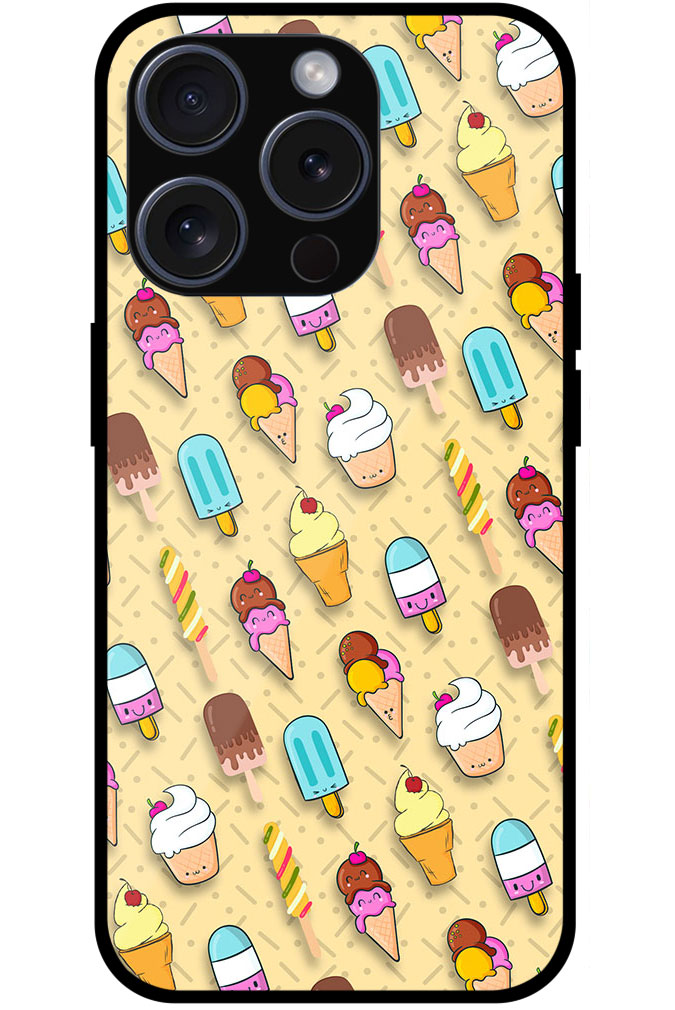 Yummy Icecream Pattern Metal TPU Printed Case