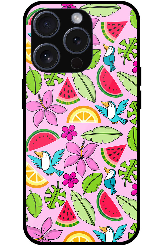 Aesthetic Orange Melon Art Metal TPU Printed Case
