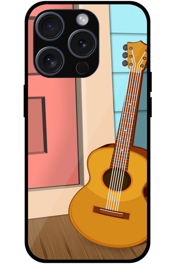 Acoustic Guitar Picture Art Metal TPU Printed Case